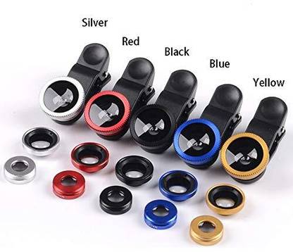 Meenasha 3IN1 Mobile Camera Lens; Photo Lens, Fisheye Lens; Wide Angle; Macro Lens Mobile Phone Lens