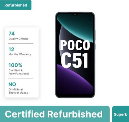 (Refurbished) POCO C51 (Royal Blue, 64 GB)