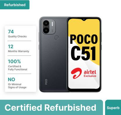 (Refurbished) POCO C51 (Power Black, 64 GB)
