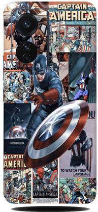 वीक्री8 स्किन्स Captain Comic Mobile Skin Or Vinyl Wrap Fo Mobile With Camera Protector (Back + Camera + Sides).. Vivo t1 pro 5G मोबाइल स्किन