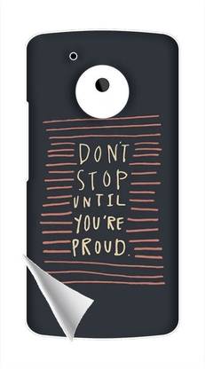 Printc Dont stop until you proud quote image for Motorola-moto-e7-power Mobile Skin