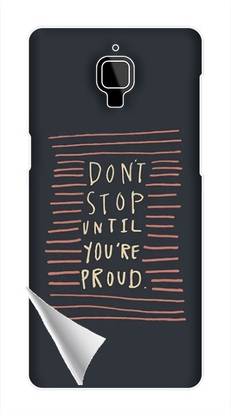 Printc Dont stop until you proud quote image for OnePlus-6T Mobile Skin