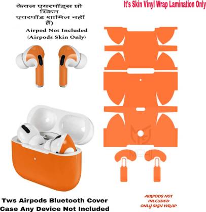 Flipkart SmartBuy AIRPOD PRO ORANGE SKIN(TWS AIRPOD DEVICE BLUETOOTH NOT INCLUDED)OR301 Mobile Skin