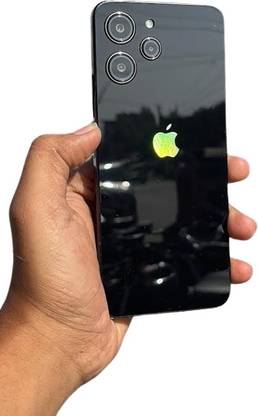 coverbell FOR REDMI 12 4G BLACK APPLEE BACK GUARD Mobile Skin