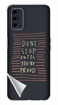 Printc Dont stop until you proud quote image for Realme-Narzo-50 Mobile Skin