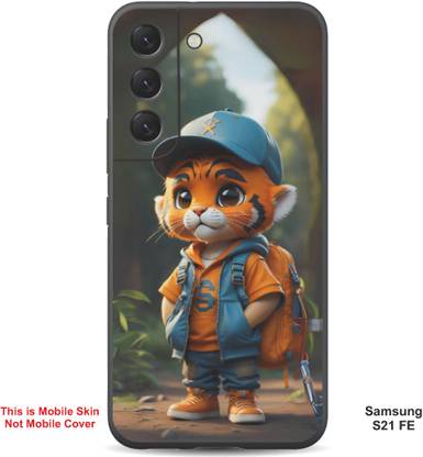VYBE The Smart Choice Samsung S21 FE Tiger Cartoon Embossed Mobile Skin