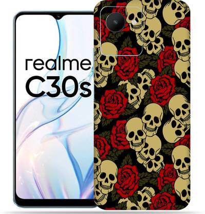 Skinex Oppo Realme C30s, Skull @ Roses Mobile Skin