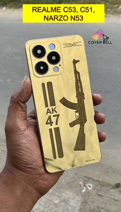 coverbell OPPO C53, C51, N53 GOLD AK 47, REALME C53, REALME C51, NARZO N53 Mobile Skin