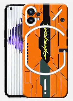 Mclaxa Nothing Phone 1 Mobile Skin Orange Cyberpunk Mobile Skin