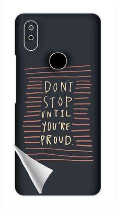 Printc Dont stop until you proud quote image for Vivo-Z5 Mobile Skin