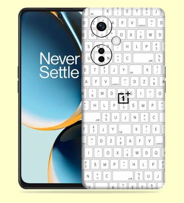 स्किनोमेनिया White keyboard Mobile Back Skin Or Vinyl Wrap For OnePlus Nord CE 3 Lite 5G Mobile With Camera Protector (Back + Camera + Sides) OnePlus Nord CE 3 Lite 5G मोबाइल स्किन
