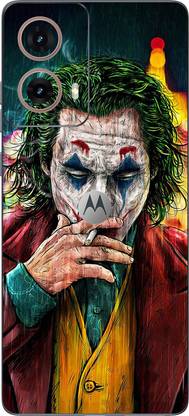 mehra Back Stickers For Moto G85 Villain Joker Leather Full Coverage Premium Vinyl Mobile Skin