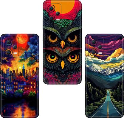 wrap craft POCO M2 COMBO(PACK OF 3)Camera&Back Protector Premium Vinyl Mobile Skin