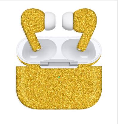 OggyBaba Apple Airpods Pro, Glitter Golden Mobile Skin