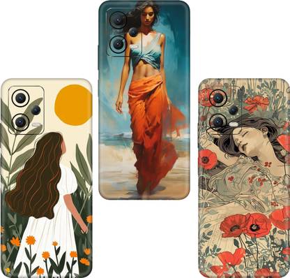 wrap craft POCO M5 COMBO(PACK OF 3)Camera&Back Protector Premium Vinyl Mobile Skin