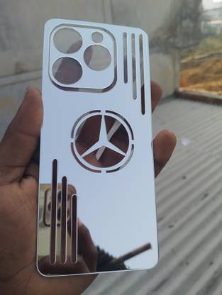 HANS LSR Infinix Smart 8 Pro MOBILE SKIN SILVER MIRROR BACK PANNEL Mobile Skin