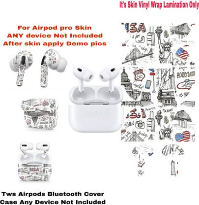Flipkart SmartBuy AIRPOD PRO SKIN USA TRAVEL(TWS AIRPOD DEVICE BLUETOOTH NOT INCLUDED)TRAVY_641 Mobile Skin