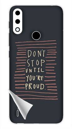Printc Dont stop until you proud quote image for Motorola-One-Macro Mobile Skin