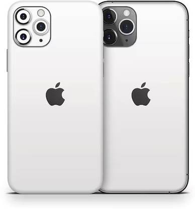 Vcare GadGets Glossy White iPhone 11 Pro Max Back Skin with camera Part Protection Premium Mobile Skin