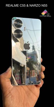 coverbell FOR REALME C55 AND NARZO N55 SILVER APPLE BACK PANEL PROTECTOR Mobile Skin