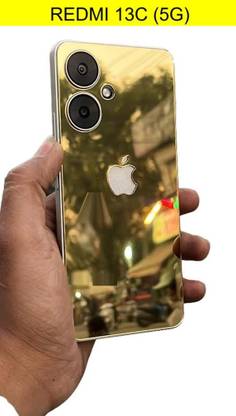 MOKPLZ REDMI 13C 5G, POCO M6 5G, GOLD APPLE BACK PANEL Mobile Skin
