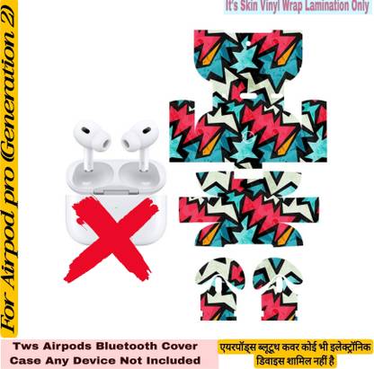 Flipkart SmartBuy COMPETABLE FOR AIRPOD PRO(2ND GEN)SKIN_SPARK_RED2BLUE_9S61 Mobile Skin