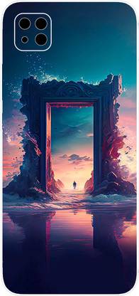 Printc Poco C3 - Heaven Door Multicolor Mobile Skin Mobile Skin