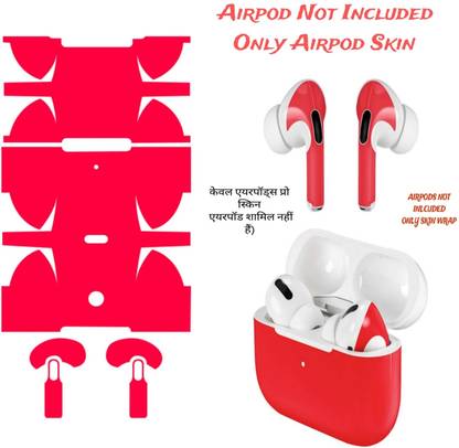 MEHJ AIRPODS PRO SKIN (RED)SKIN (AIRPODS NOT INCLUDED)ONLY SKIN (WRAP-12-OP133 Mobile Skin