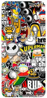 yug emporium OPPO F15 3D CARTOON DESIGN PATTERN CARTOON THEME BACK SKIN STICKERS Mobile Skin