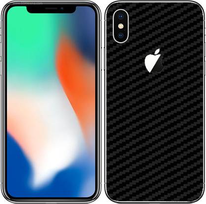 candeal mart Apple iphone X | XS carbon fiber 3D back skin/ Protective film / Back sticker Mobile Skin