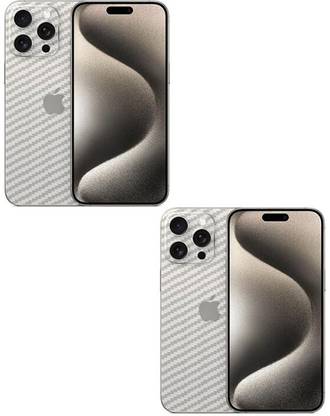 candeal mart (Pack of 2) Apple iphone 15 Pro max Back skin sticker/Vinyl wrap/Protective Mobile Skin