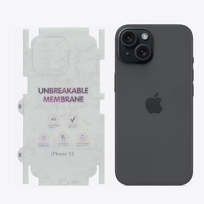 GET PAY Back Screen Guard for Membrane TPU Clear Apple Logo Cut Back Screen Guard Compatible with iPhone 15 (6.1"), Designed for iPhone 15 Back Screen Protector Guard [Not Glass]