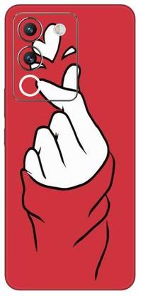 Vcare GadGets Red and White Vivo Y200 5G Mobile Skin