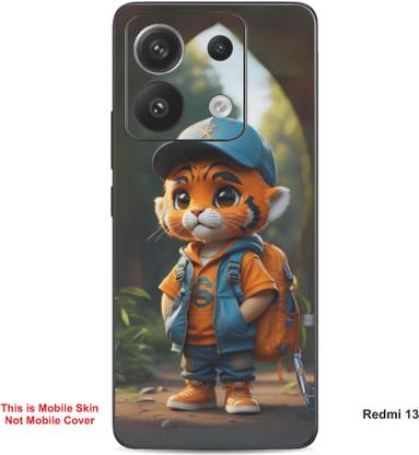 VYBE The Smart Choice Redmi 13 Tiger Cartoon Embossed Mobile Skin