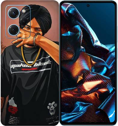 स्किनोमेनिया Sidhu-Moose-wala Mobile Back Skin Or Vinyl Wrap For POCO X5 Pro 5G Mobile With Camera Protector (Back + Camera + Sides) POCO X5 Pro 5G मोबाइल स्किन