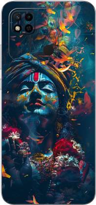 mehra Redmi 10A Art Krishna Leather Premium Full Back & Side Coverage Theme Mobile Skin