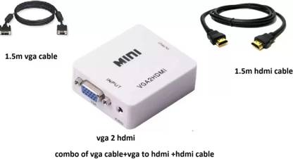 Malati vga to hdmi converter + vga cable + hdmi cable combo pack Vga2hdmi LCD Flex Cable