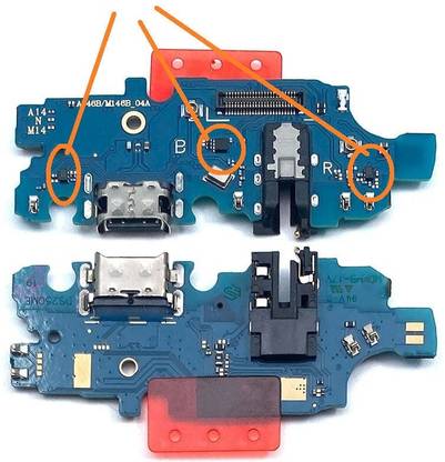 Shockware USB Charging Board Port #259 For Samsung A14 5G A146B Charging PCB Complete Flex
