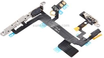 Sandreezz Power Button & Flashlight Flex Cable with Brackets for iPhone 5s Volume Button Flex Cable