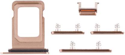 Anonymous XR Coral OG__ Apple iPhone XR Coral Outer Sim Tray With Side Volume And Power ON/OFF Button