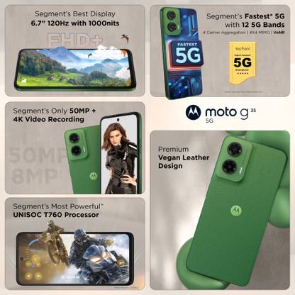 MOTOROLA g35 5G (Leaf Green, 128 GB)