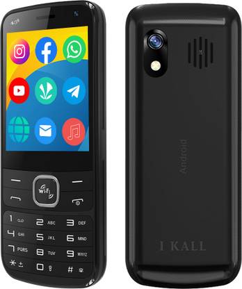 I Kall K333 Pro - Touch & Type Mobile with 2.8” Display, 3000mAh Battery, Wi-Fi (Midnight Black, 16 GB)