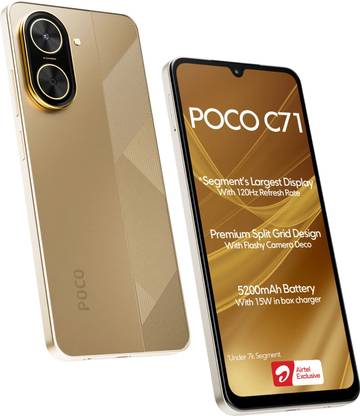 POCO C71  - Locked with Airtel Prepaid (Desert Gold, 64 GB)