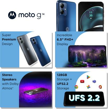 MOTOROLA g14 (Sky Blue, 128 GB)