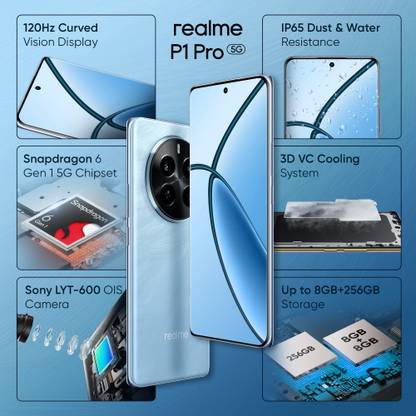realme P1 Pro 5G (Parrot Blue, 128 GB)