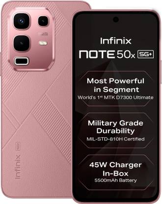 Infinix Note 50x 5G+ 45W Charger In the Box & AI (Sunset Spice Pink, 128 GB)