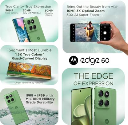 MOTOROLA Edge 60 5G (PANTONE Shamrock, 256 GB)