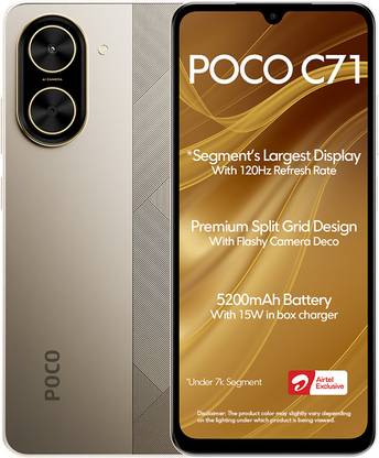 POCO C71  - Locked with Airtel Prepaid (Desert Gold, 64 GB)