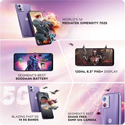 Motorola g64 5G (Ice Lilac, 128 GB)