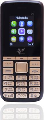 IAIR Basic Feature Dual Sim Mobile Phone with 2800mAh Battery, 1.77 inch Display Screen, 0.8 mp Camera (FPD9, Black)